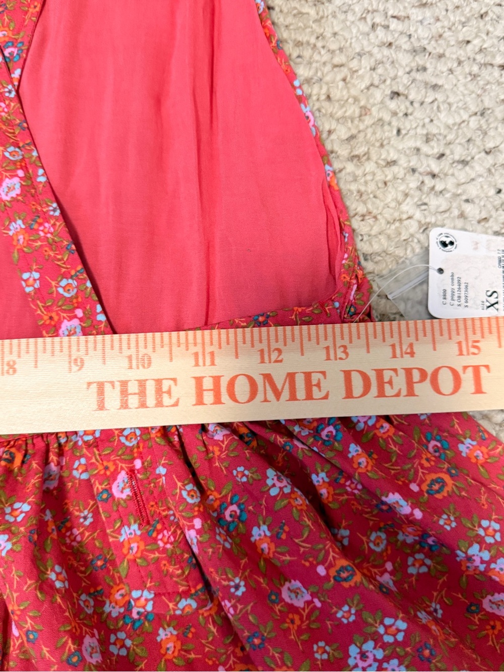 Free People Petunia Mini Dress Poppy Combo Floral Smocked NWT XS - Picture 5 of 15